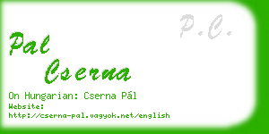 pal cserna business card